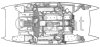 PROUT SNOWGOOSE 37  layout inside plan interieur